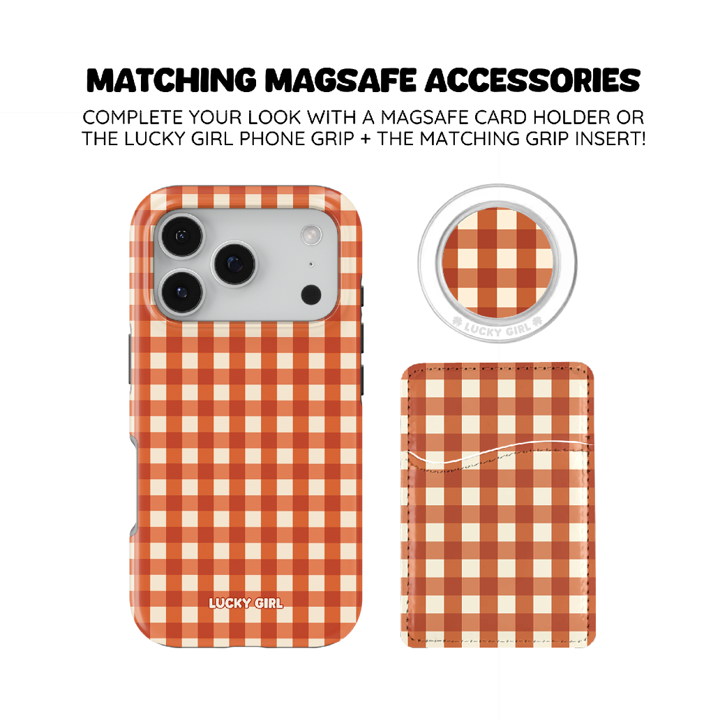 Pumpkin Gingham Phone Case iPhone 17 / Yes