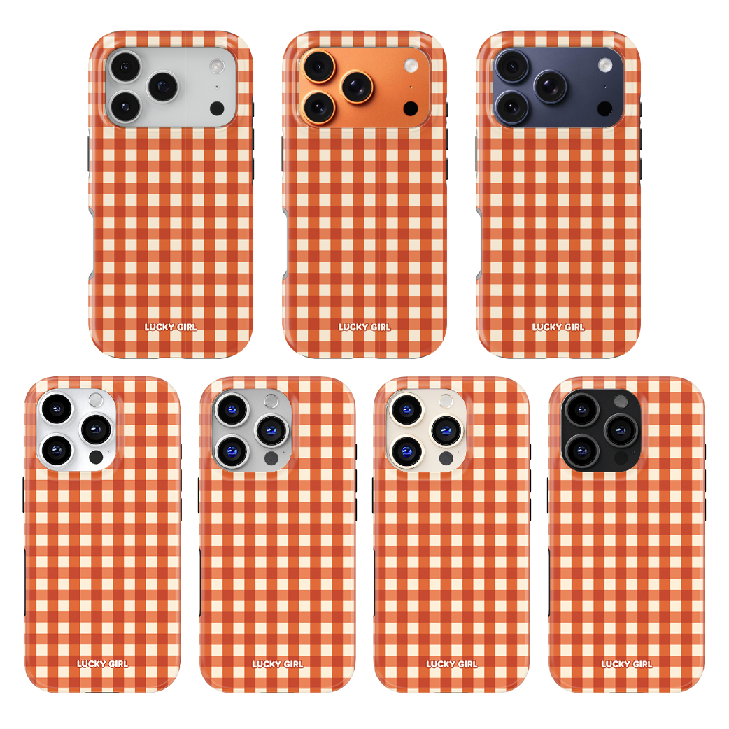 Pumpkin Gingham Phone Case iPhone 17 / Yes