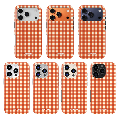Pumpkin Gingham Phone Case iPhone 17 / Yes