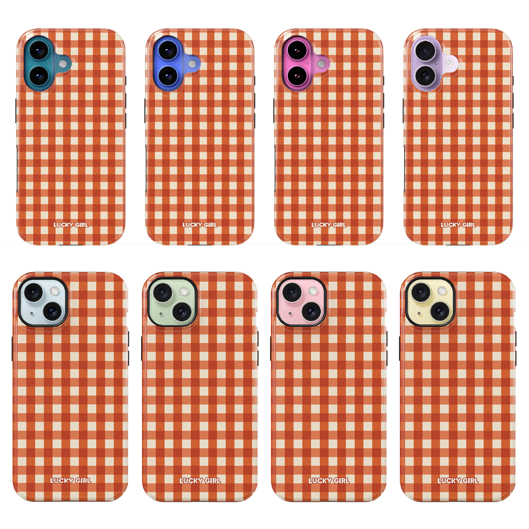 Pumpkin Gingham Phone Case iPhone 17 / Yes