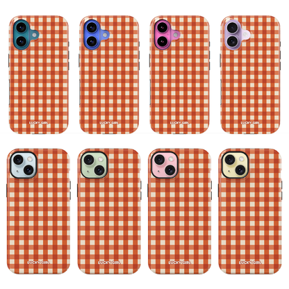 Pumpkin Gingham Phone Case iPhone 17 / Yes
