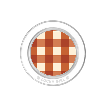 Pumpkin Gingham Phone Grip Insert Standard