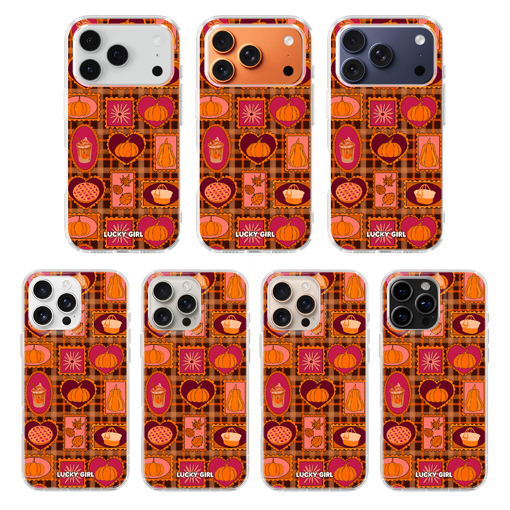 Pumpkin Postage Clear Case Insert iPhone 17