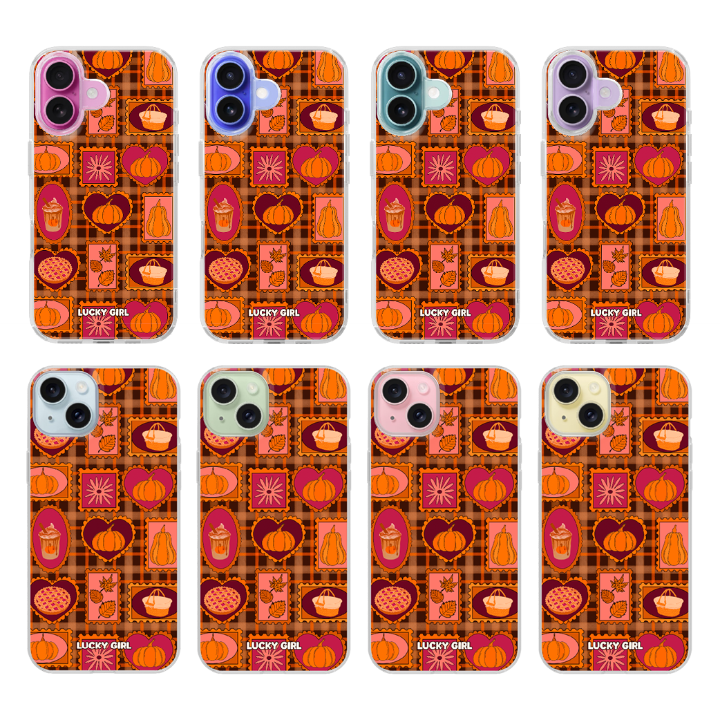 Pumpkin Postage Clear Case Insert iPhone 17