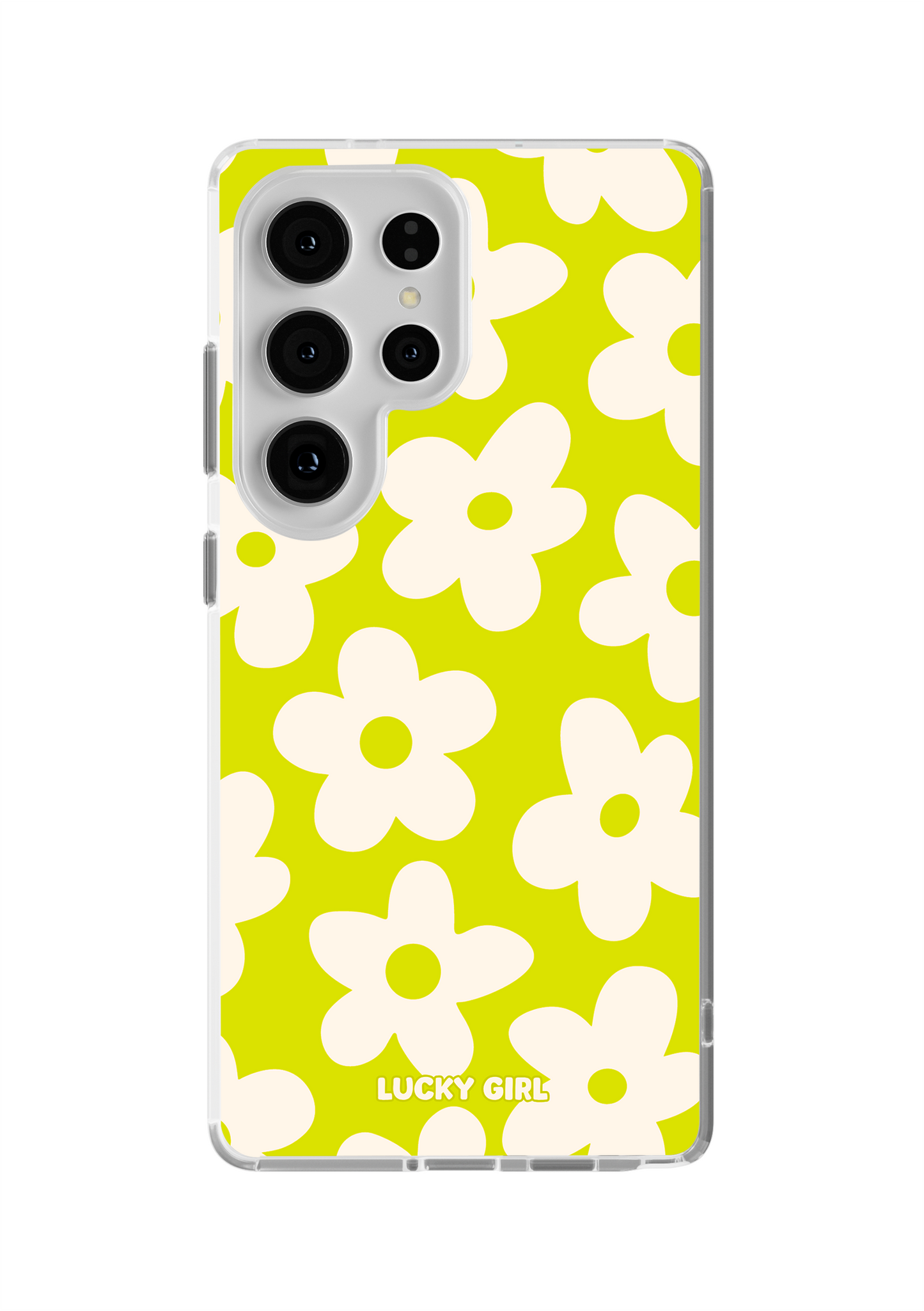 Electric Lime Big Blooms Clear Case Insert
