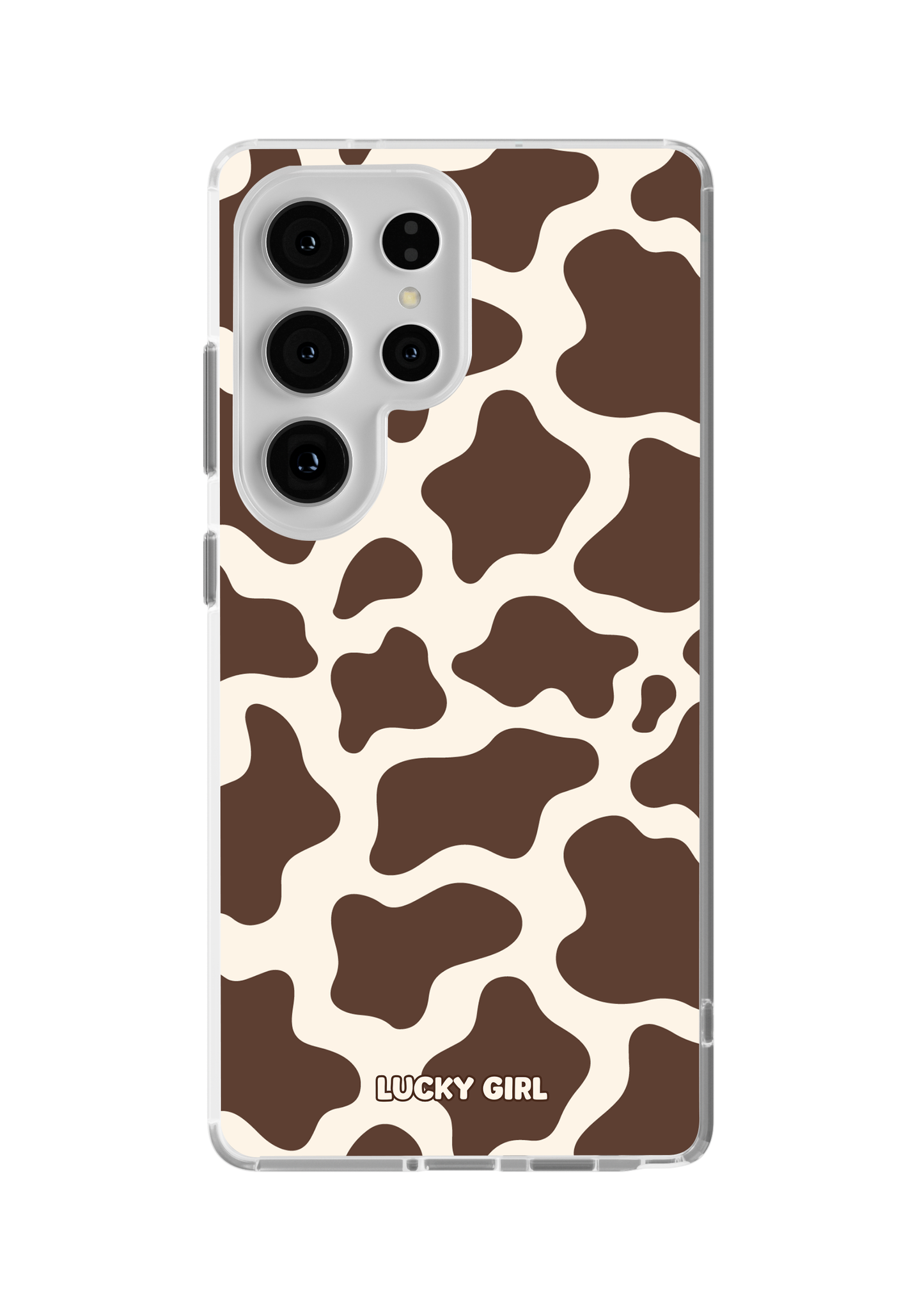 Espresso Cow Print Clear Case Insert
