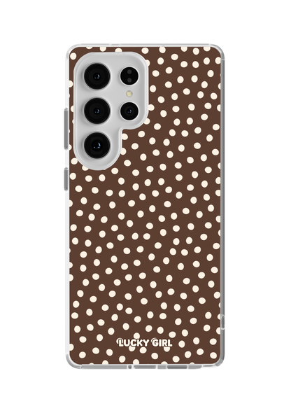 Espresso Dots Clear Case Insert