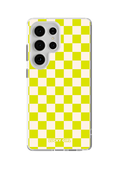 Electric Lime Checkers II Clear Case Insert