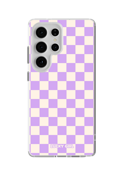 Lavender Checkers II Clear Case Insert