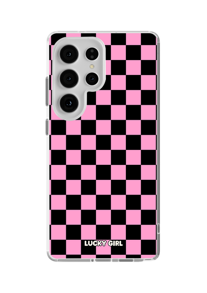 Bubblegum Checkers Clear Case Insert