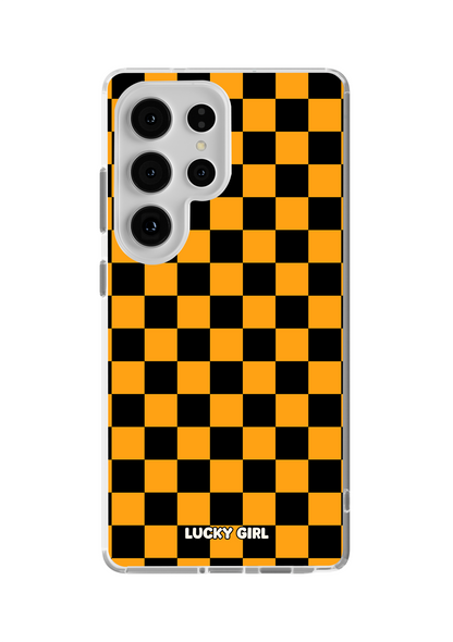 Creamsicle Checkers Clear Case Insert