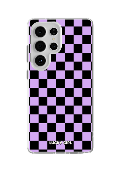 Lavender Checkers Clear Case Insert