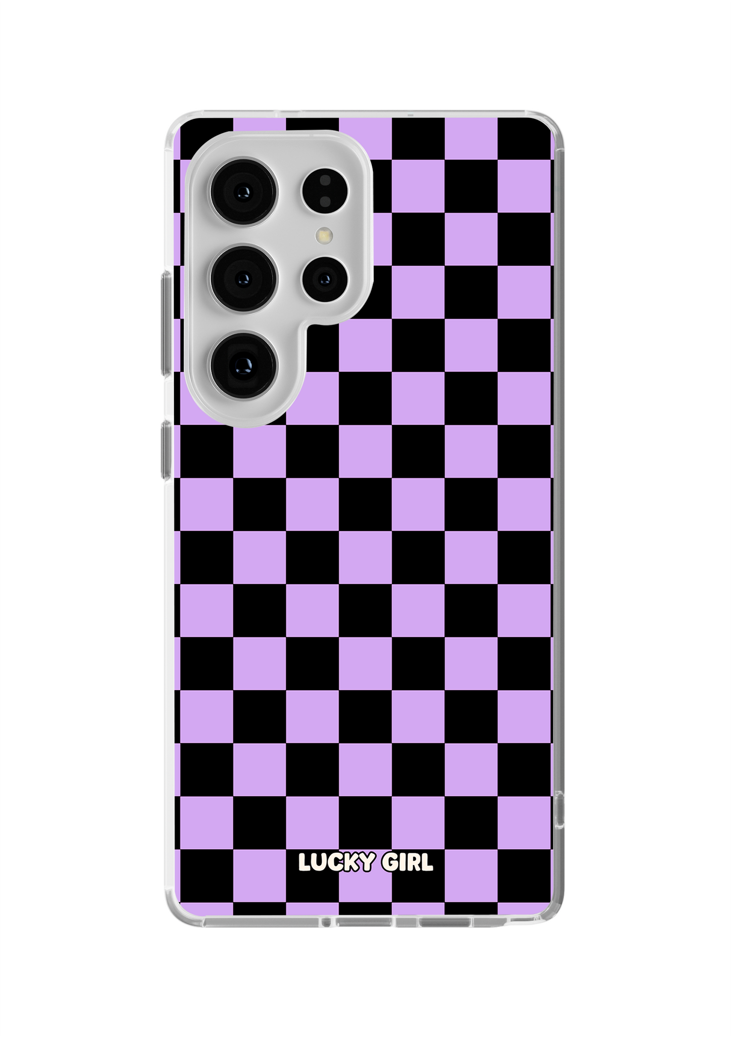 Lavender Checkers Clear Case Insert