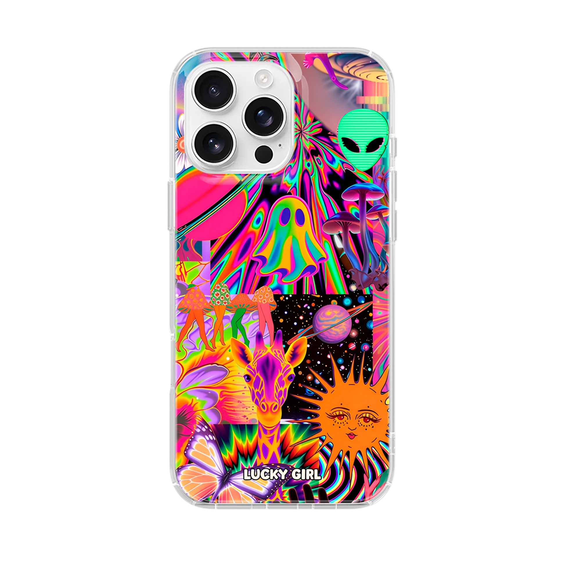 Technicolor Trip Clear Case Insert iPhone 17