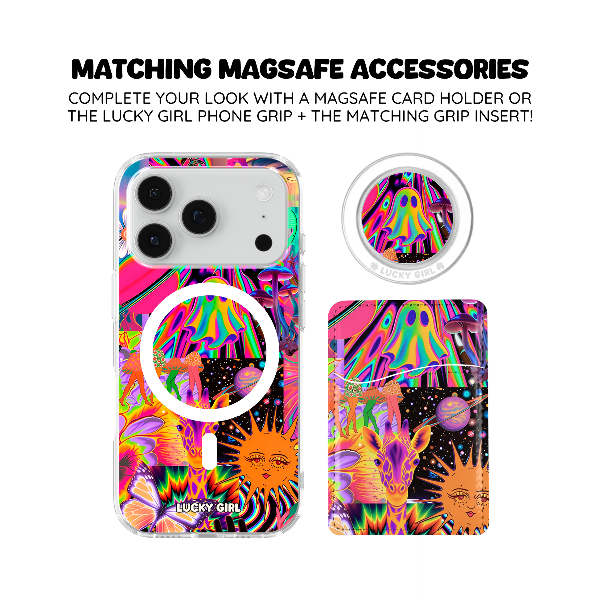 Technicolor Trip Clear Case Insert iPhone 17
