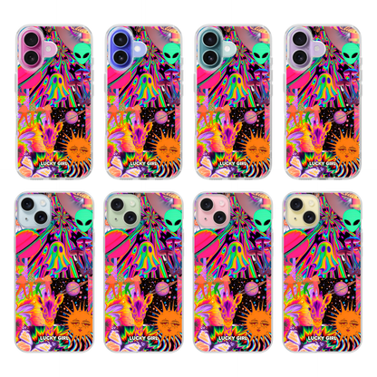 Technicolor Trip Clear Case Insert iPhone 17