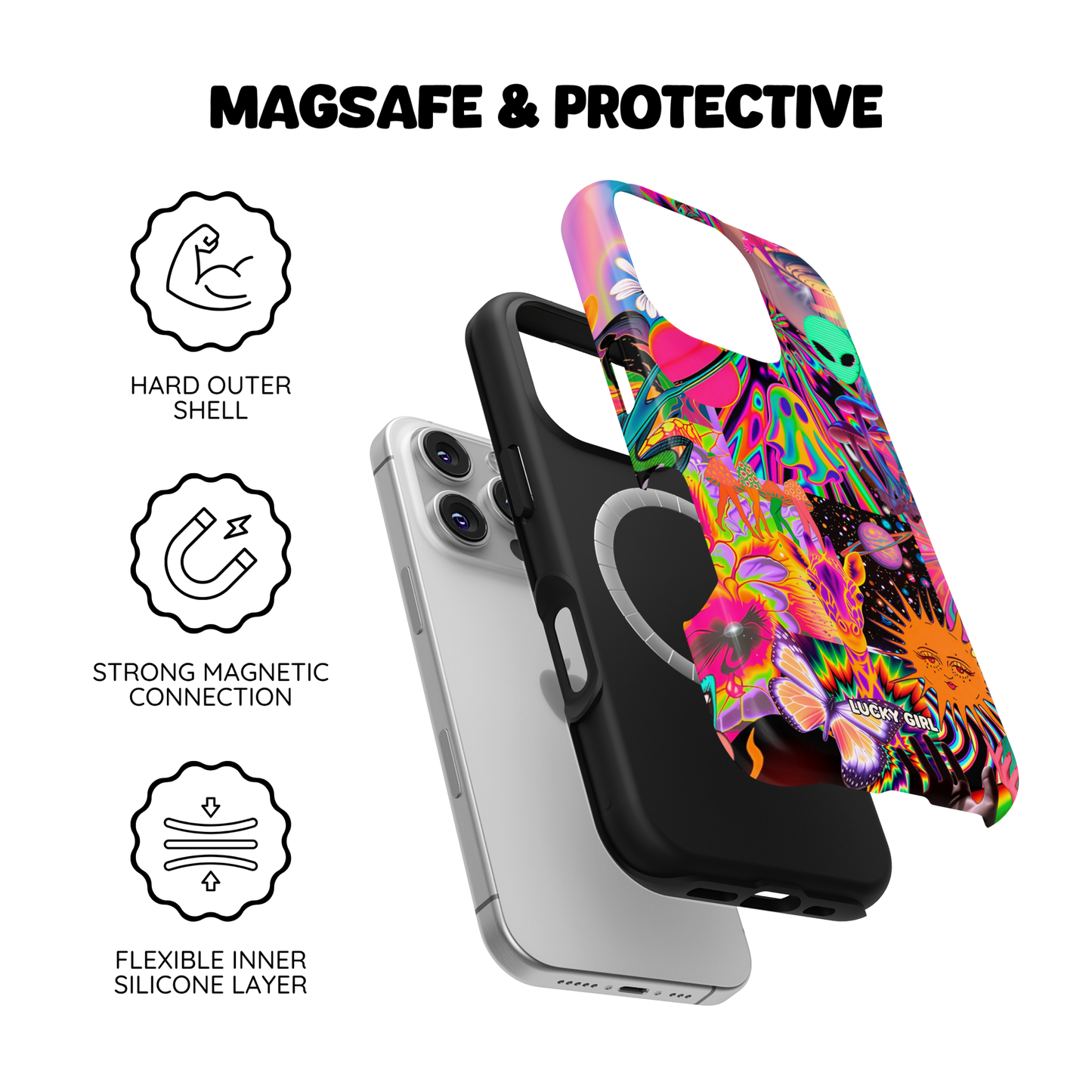 Technicolor Trip Phone Case iPhone 17 / Yes