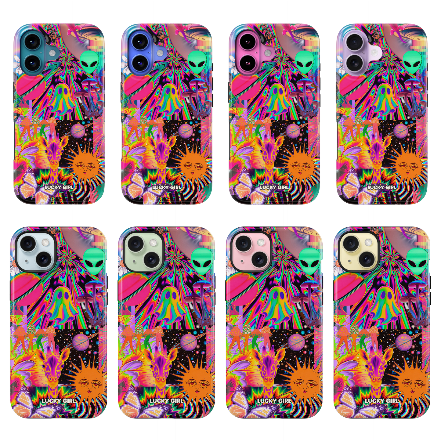 Technicolor Trip Phone Case iPhone 17 / Yes
