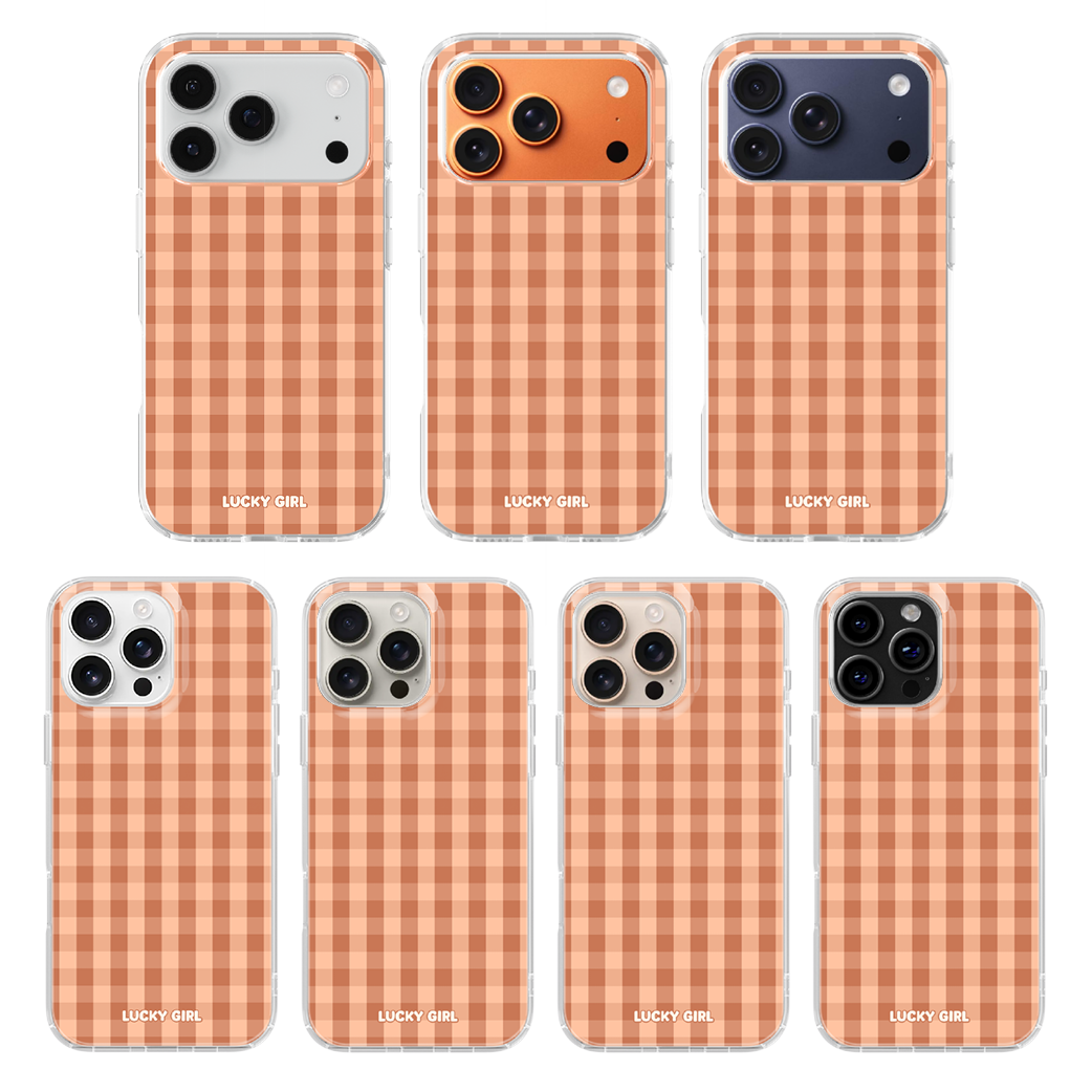 Teddy Gingham Clear Case Insert iPhone 17