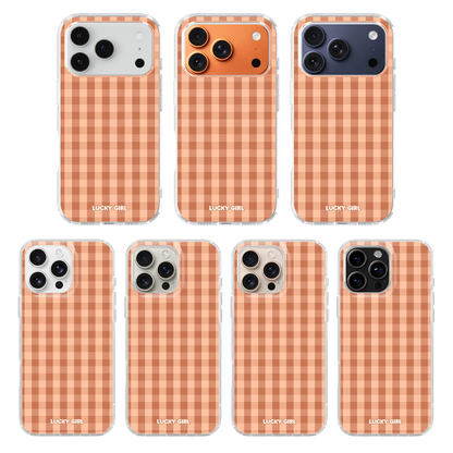 Teddy Gingham Clear Case Insert iPhone 17