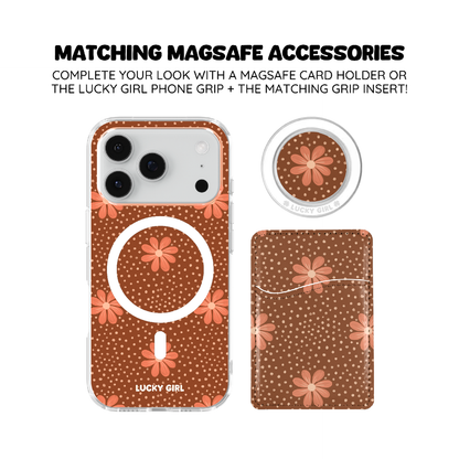 Terracotta Daisy Clear Case Insert iPhone 17