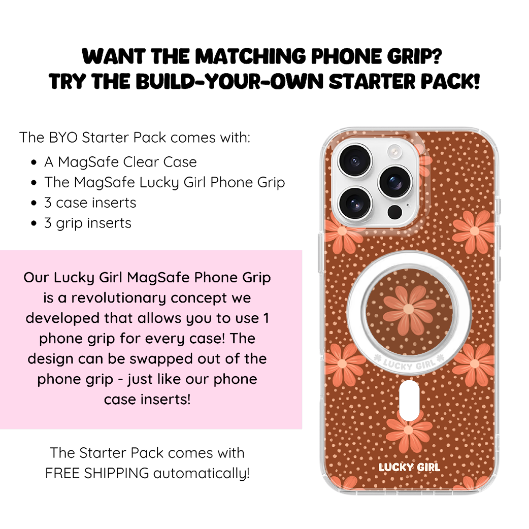 Terracotta Daisy Clear Case Insert iPhone 17