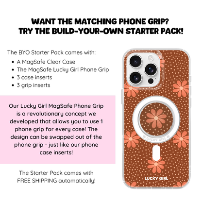 Terracotta Daisy Clear Case Insert iPhone 17