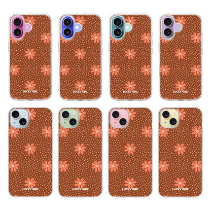 Terracotta Daisy Clear Case Insert iPhone 17