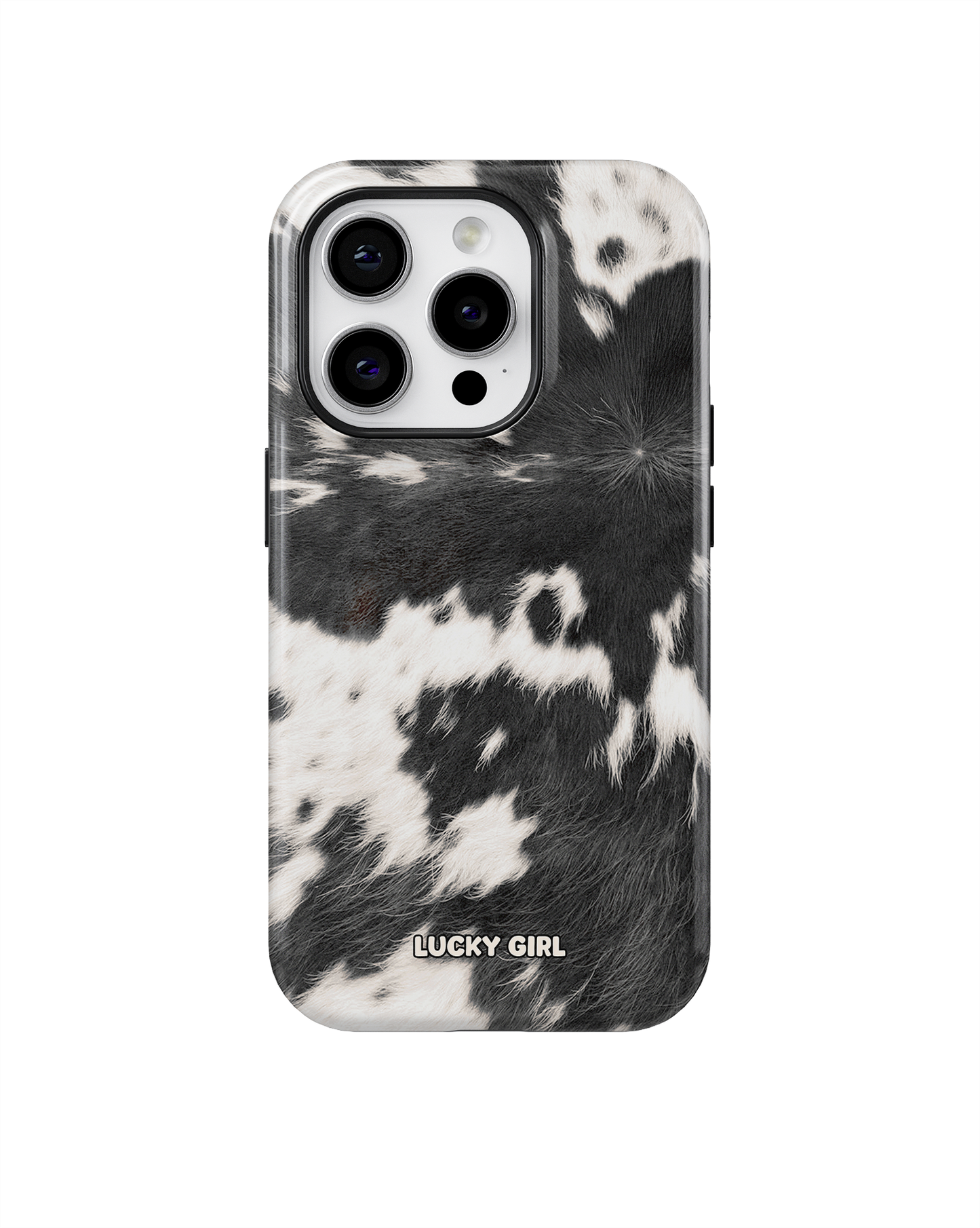Black Cowhide Phone Case iPhone 15 Pro / Yes