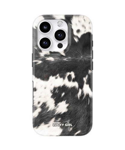 Black Cowhide Phone Case iPhone 16 Pro Max / Yes