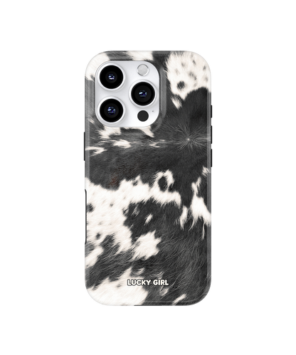 Black Cowhide Phone Case iPhone 16 Pro / Yes