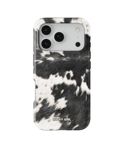 Black Cowhide Phone Case iPhone 17 Pro / Yes