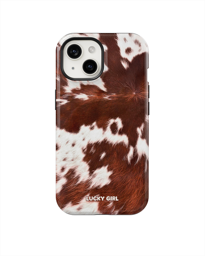 Brown Cowhide Phone Case iPhone 15 / Yes