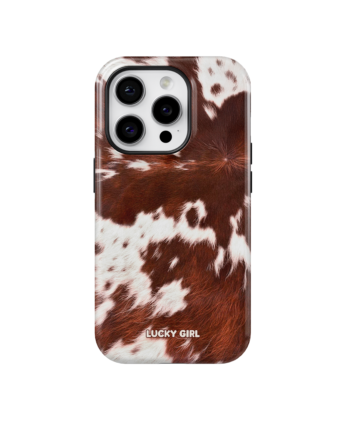 Brown Cowhide Phone Case iPhone 15 Pro / Yes