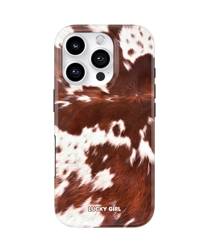 Brown Cowhide Phone Case iPhone 16 Pro Max / Yes