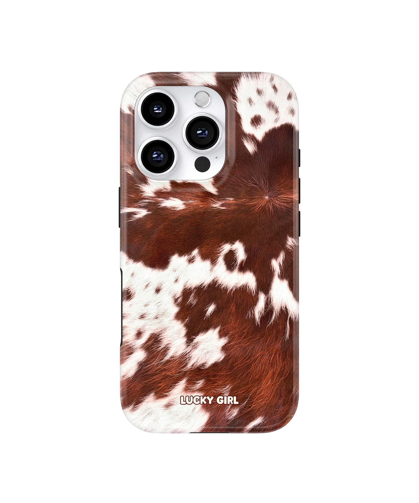 Brown Cowhide Phone Case iPhone 16 Pro / Yes