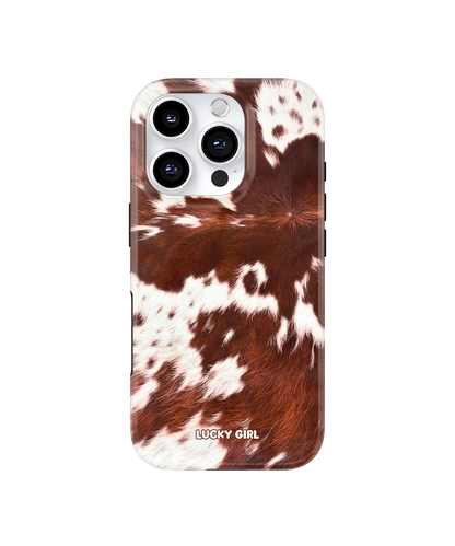 Brown Cowhide Phone Case iPhone 16 Pro / Yes