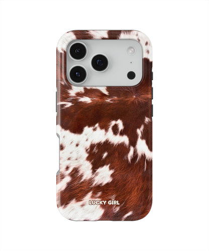 Brown Cowhide Phone Case iPhone 17 Pro / Yes
