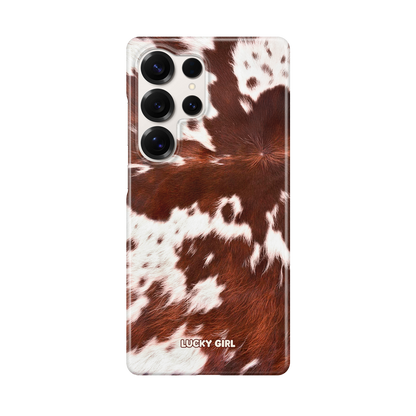 Brown Cowhide Phone Case Galaxy S26 Ultra / Yes