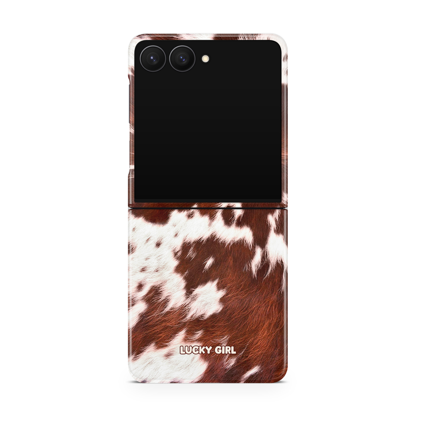 Brown Cowhide Phone Case Galaxy Z Flip 7 / Yes