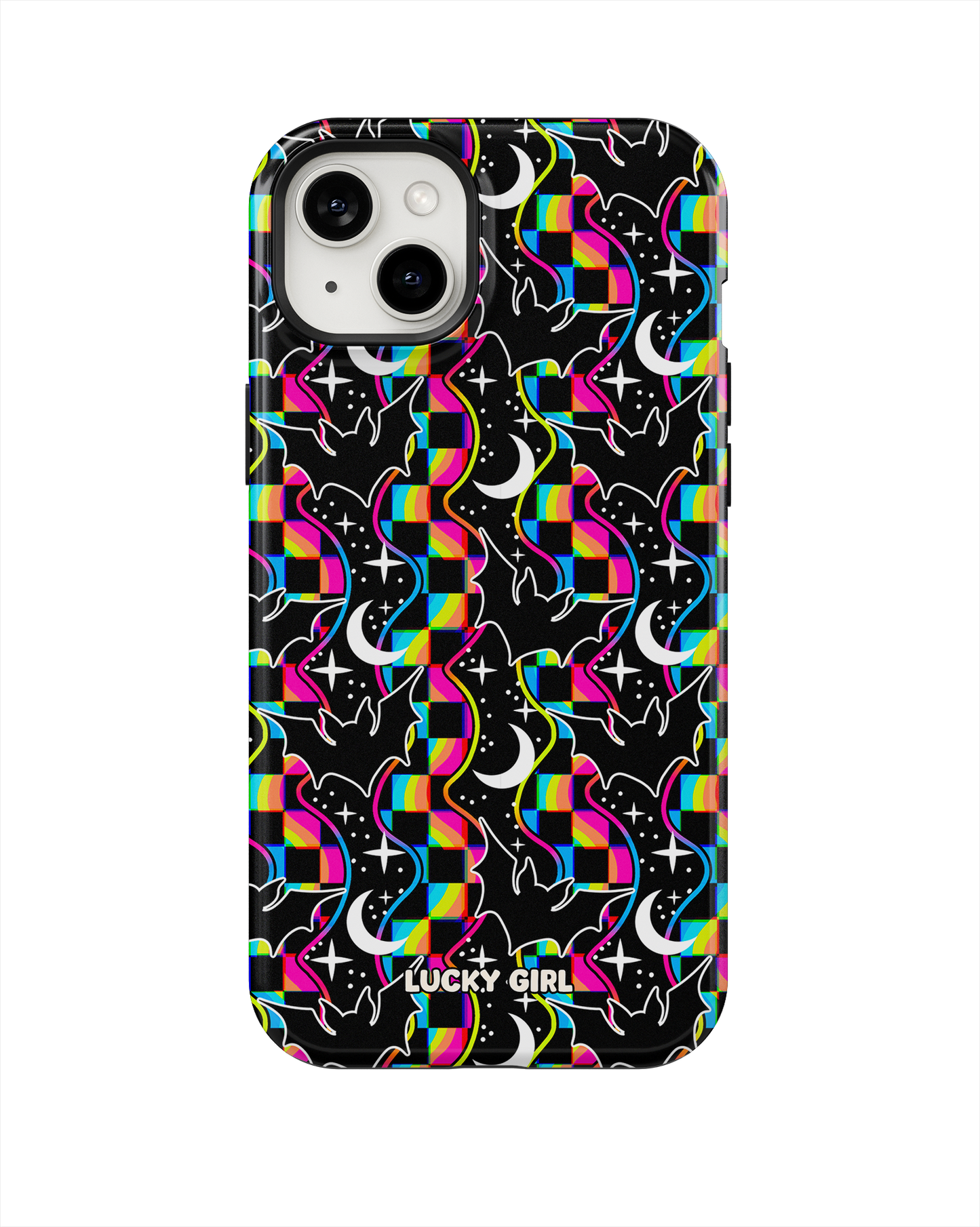 Cosmic Bats Phone Case iPhone 14 Plus/15 Plus / Yes