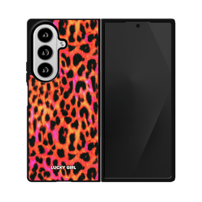 Lava Leopard Phone Case Galaxy Z Fold 7 / 8 Ultra / No