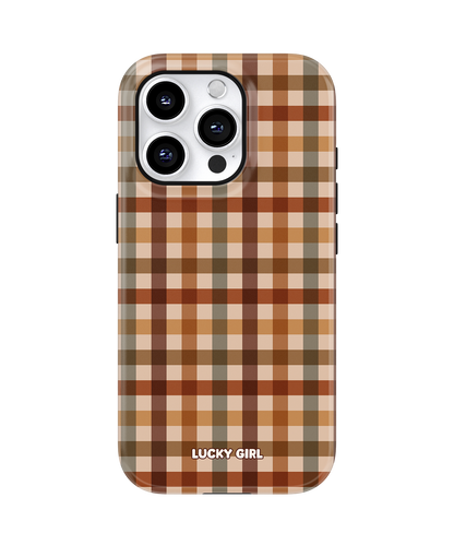 Pecan Gingham Phone Case iPhone 14 Pro Max / Yes