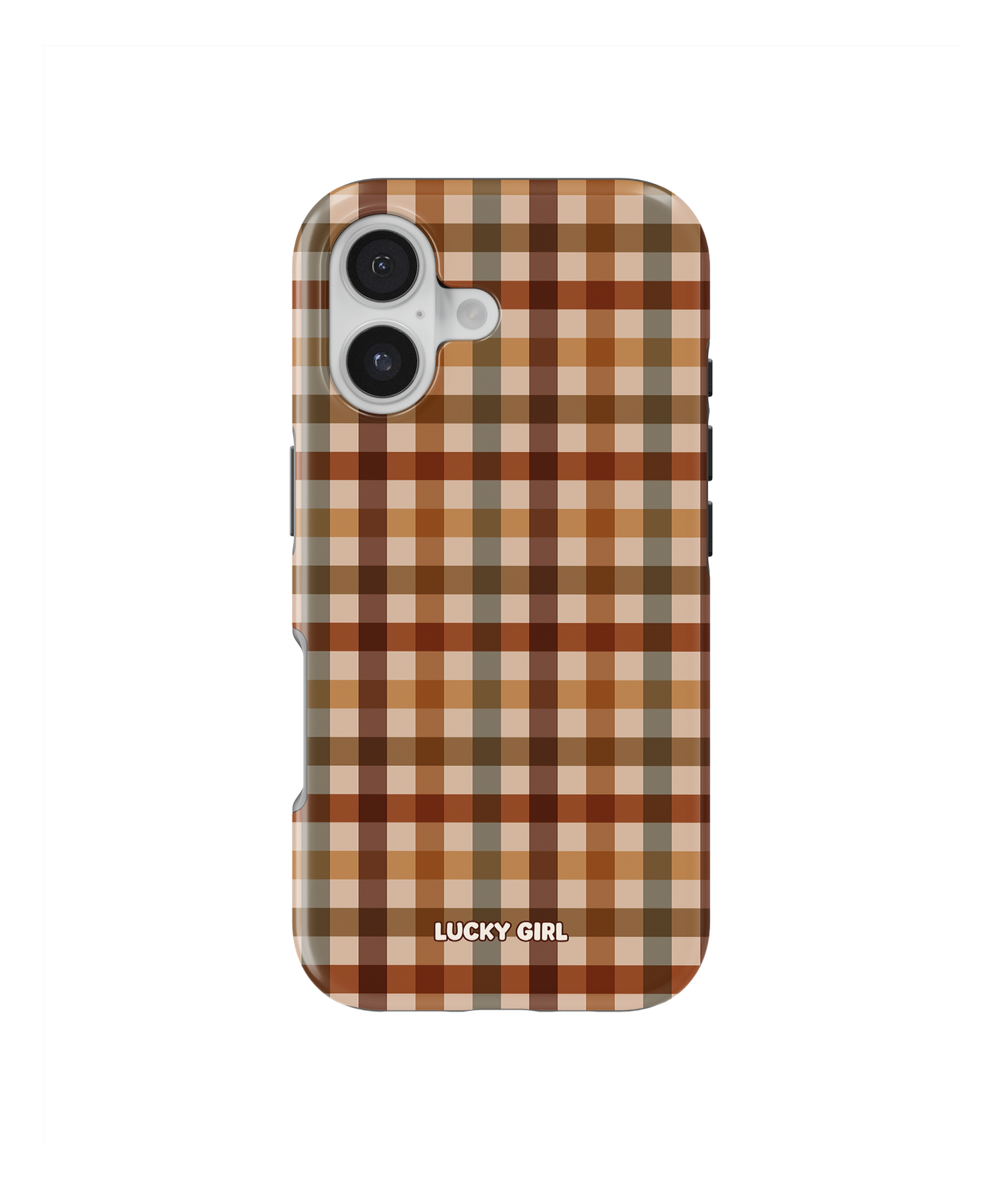 Pecan Gingham Phone Case iPhone 17 / Yes