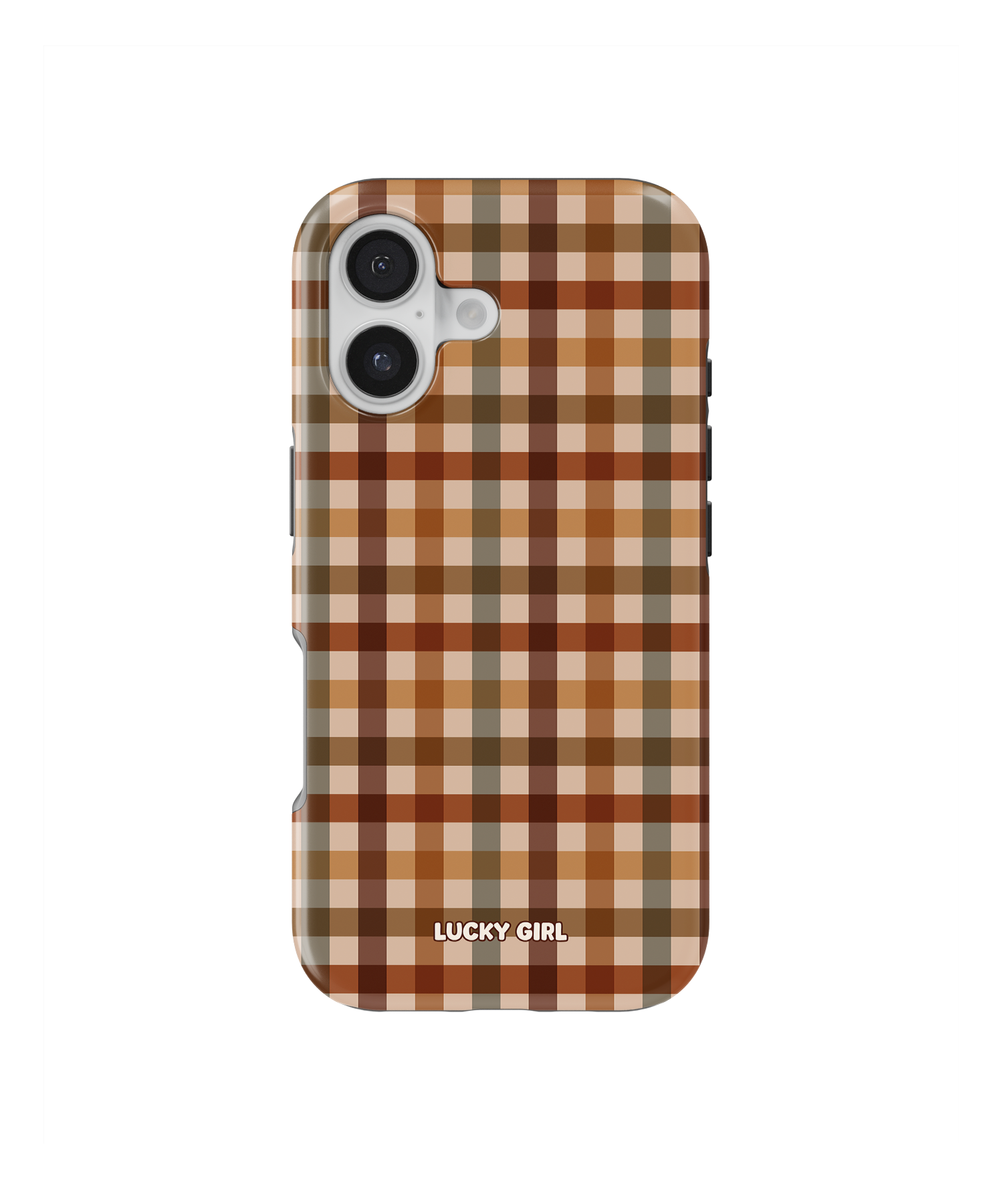 Pecan Gingham Phone Case iPhone 17 / Yes