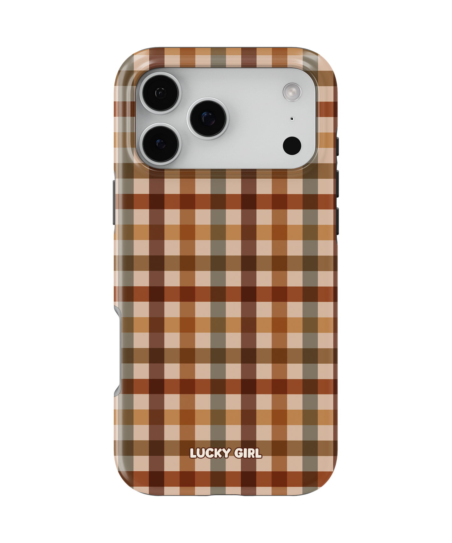 Pecan Gingham Phone Case iPhone 17 Pro Max / Yes