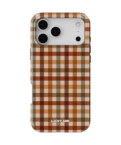 Pecan Gingham Phone Case iPhone 17 Pro Max / Yes