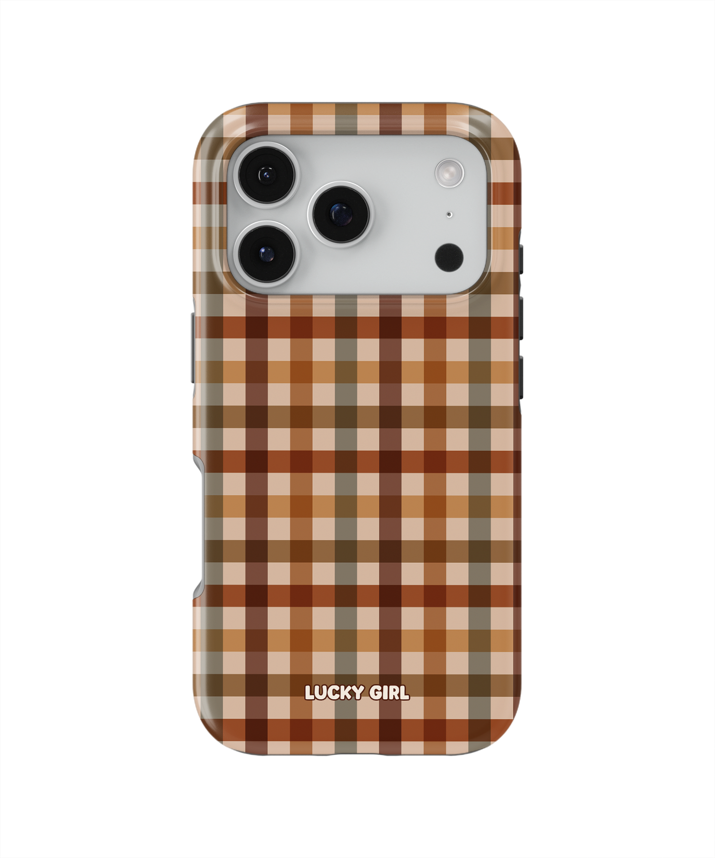 Pecan Gingham Phone Case iPhone 17 Pro / Yes