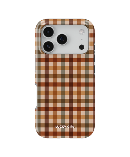 Pecan Gingham Phone Case iPhone 17 Pro / Yes