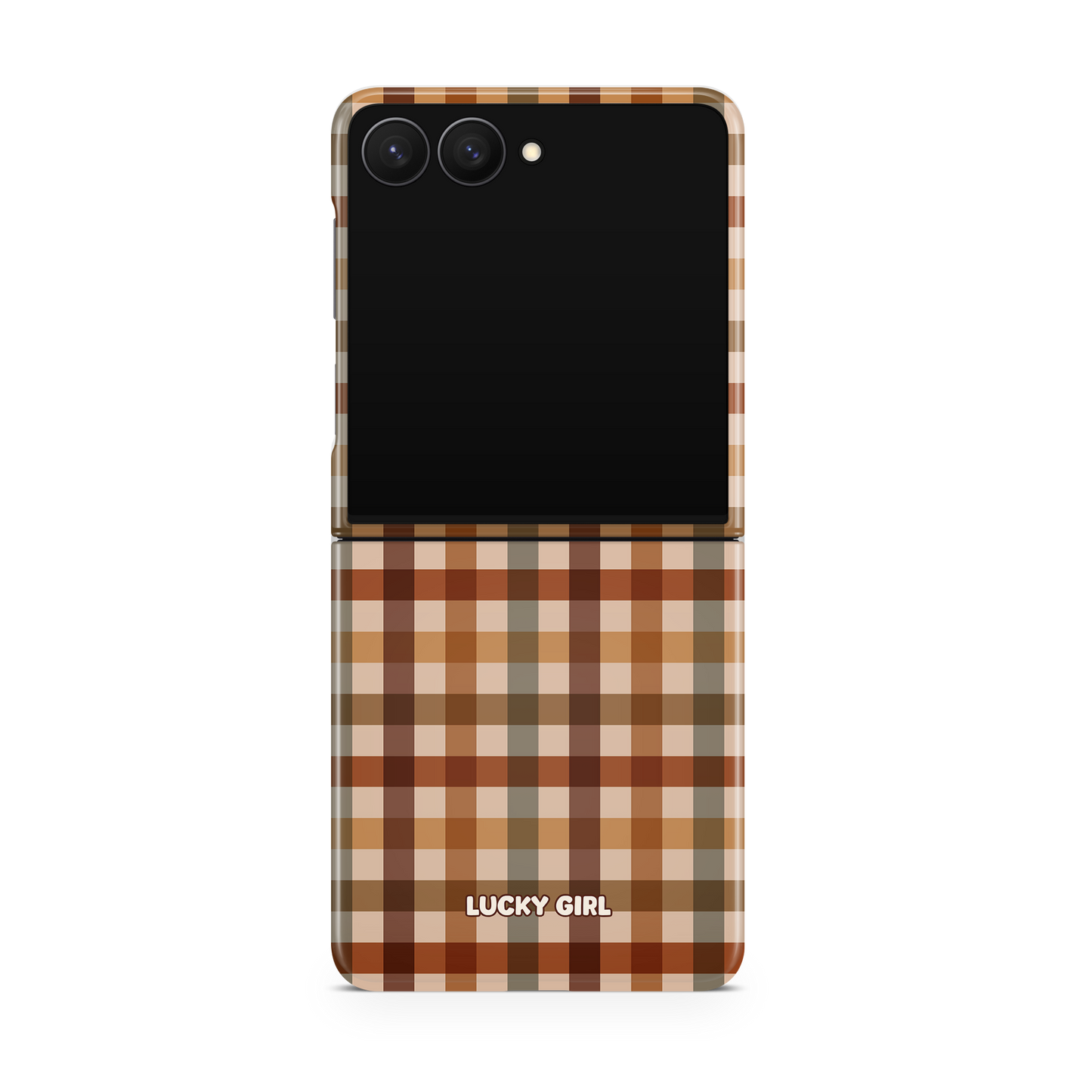 Pecan Gingham Phone Case Galaxy Z Flip 7 / Yes